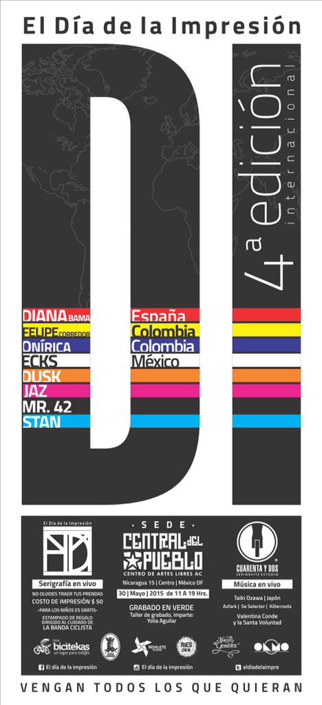 eldiadelaimpre's tweet photo. Aquí el cartel serigrafía en vivo.
#Serigrafia #42estudio #printing evento gratuito. http://t.co/TivQwcXKEH