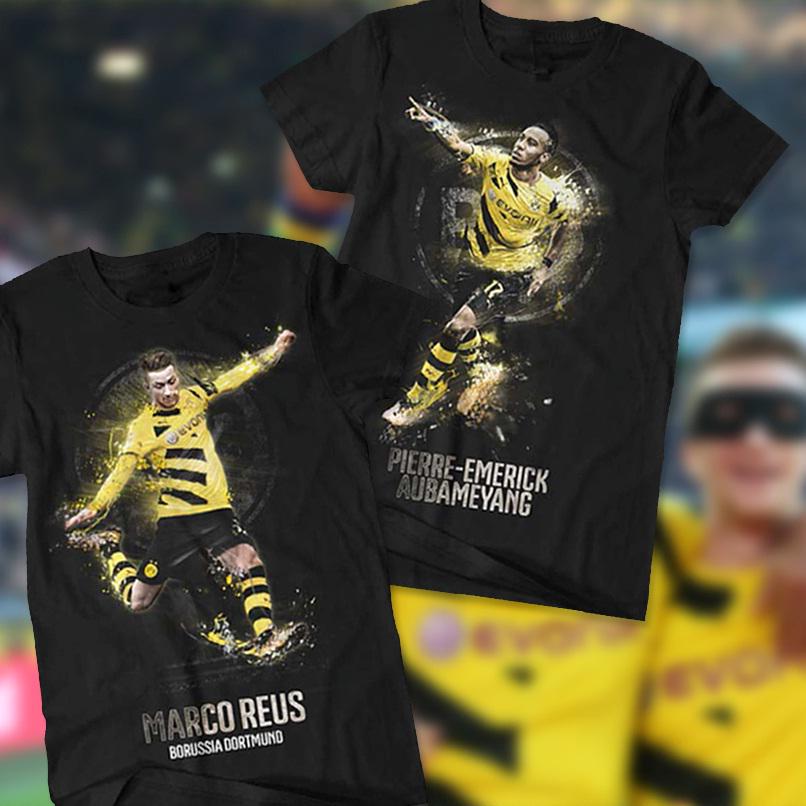 BVB's tweet photo. Frisch eingetroffen: Zwei neue Shirts mit Batm…äh: @Aubameyang7 und @woodyinho ;-) http://t.co/35Ew7NEbuA http://t.co/w0z0YnUlKP