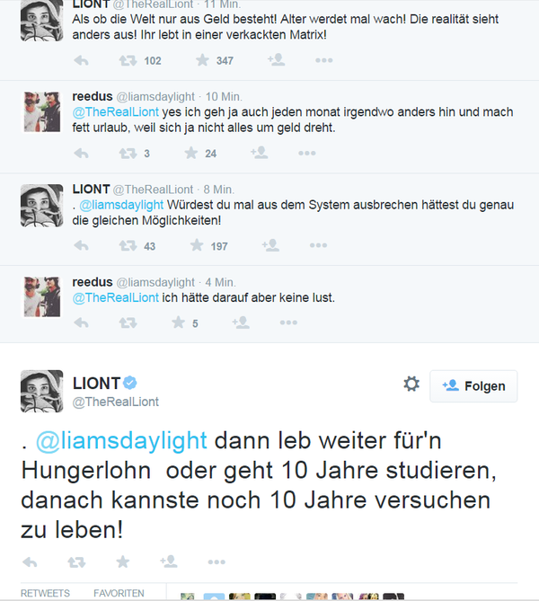Das meine Löwenkinder ist euer Vorbild. Lasst uns alle die Ausbildungen hinschmeißen und aus dem System brechen!
