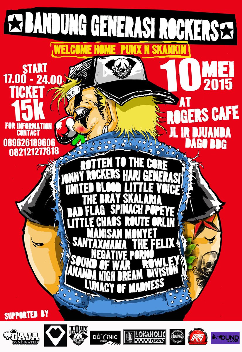 BAGGERS 10 mei 15  ROGERS CAFE, HTM Rp.15RB STAR 18.00-END @BGMK_Official @lokaholic_pjtv <a href="/SoundBlankMAGZ/">SOUNDBLANK MAGAZINE</a> <a href="/irsbandung/">IRS Network Bandung</a>