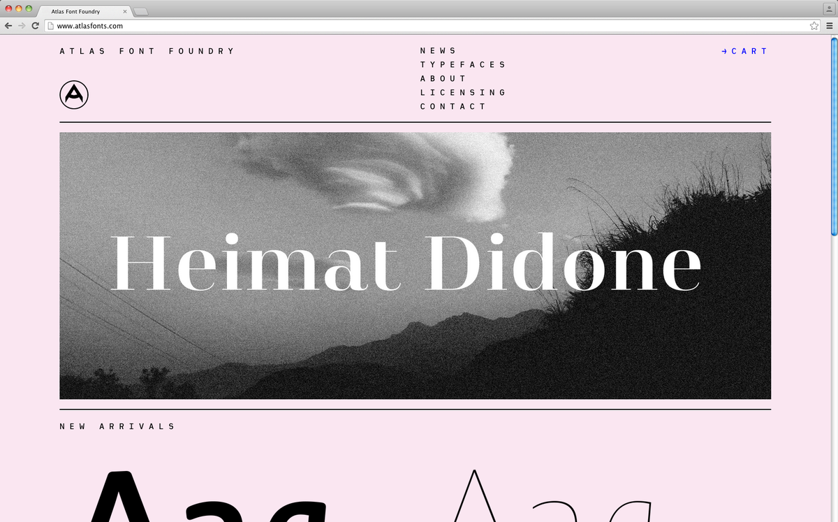 Our new foundry website went online: atlasfonts.com