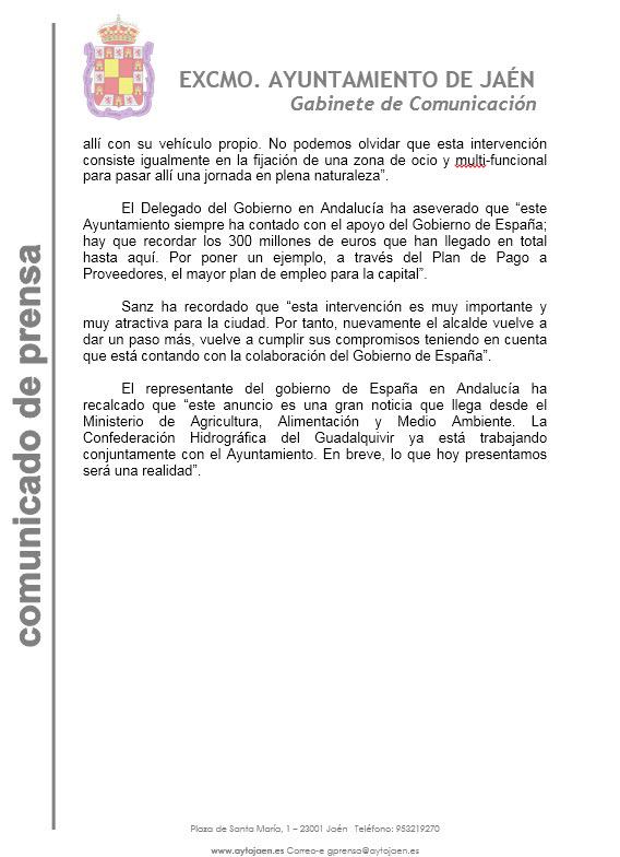 AytoJaen's tweet photo. El Ayuntamiento anuncia el arreglo del paraje de Los Cañones con inversión del Gobierno de España http://t.co/lBBXrEFOFi
