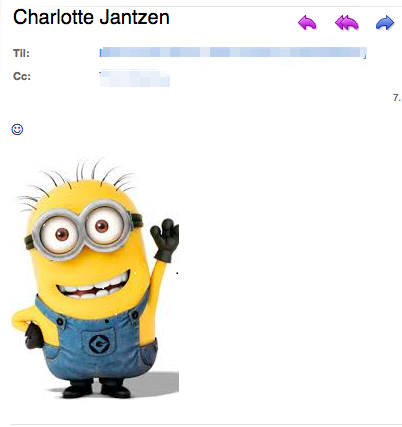 profiloptik's tweet photo. Vi har verdens bedste #marketingchef i @frujantzen : hun sender #minions i arbejdstiden!!! Hvem er misundelig nu? http://t.co/ezohpwLQFa
