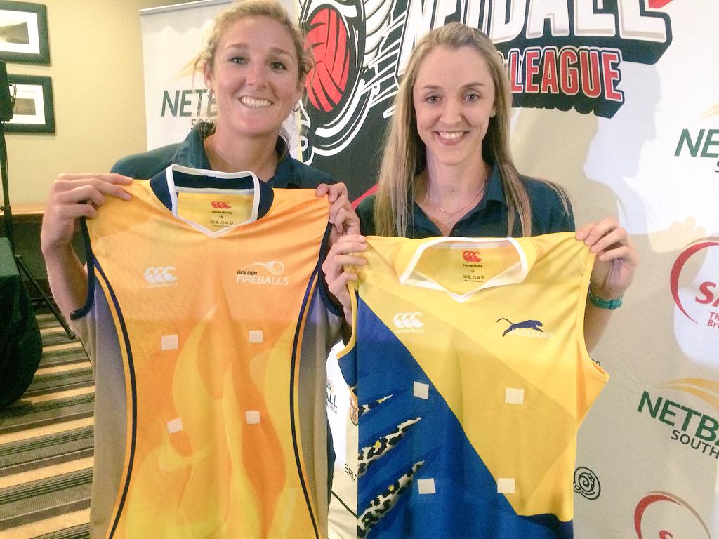 Netball_SA's tweet photo. MC &amp; #GoldenFireballs player @Addylishis @AddyTsotetsi introducing @AmandaMynhardt @ErinBurger &amp; @CanterburySA kit! http://t.co/b378HFpVUU