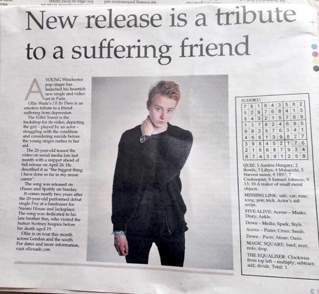 OllieWadeMusic's tweet image. I'm in the Hampshire Chronicle!! 😄