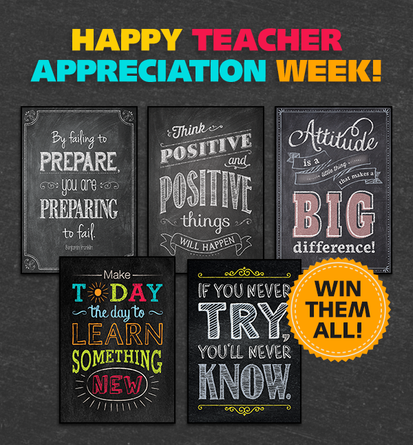 We're giving away inspirational poster packs to 50 lucky teachers. #ThankATeacher Enter here: ow.ly/M2OKe