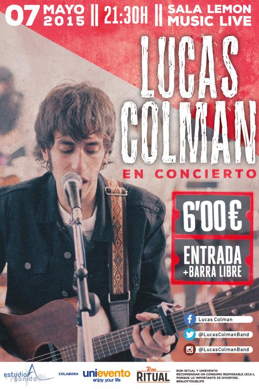 Unievento's tweet image. ¡YA ES JUERNES Y ESTE ES TU MEJOR PLAN!
Esta noche en @salalemonlive de Madrid #LucasColman en directo. @RonRitual