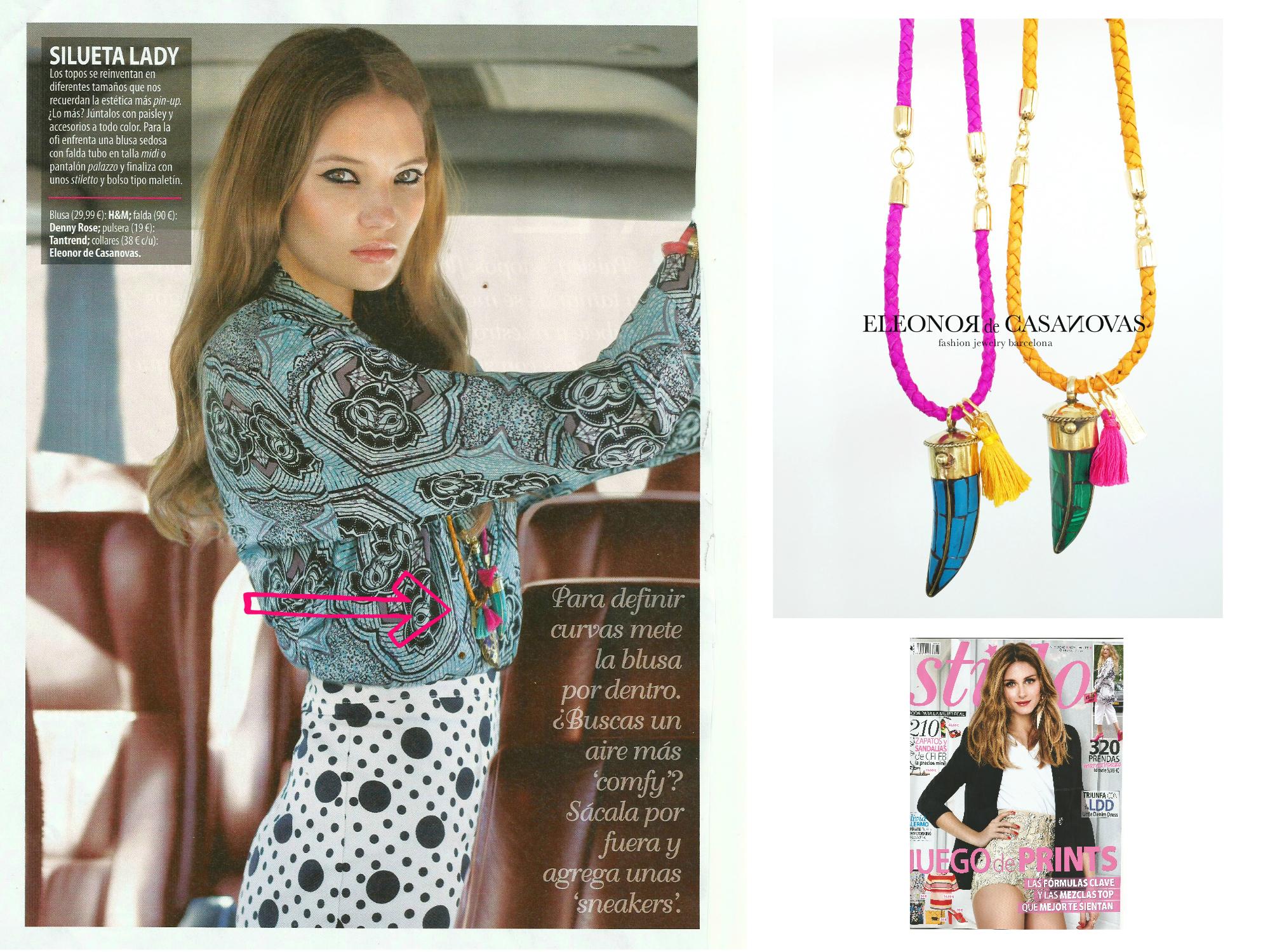 Eleonor De Casanovas on Twitter: gracias @cuorestilo seleccionar nuestros nuevos collares Boho para el número de mayo! / Twitter