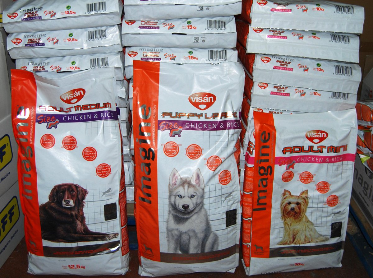 planetarural's tweet photo. Ya volvemos a tener todas las referencias de pienso para perros IMAGINE, pollo,salmon, cordero,alta energia,senior... http://t.co/TjezEE0lcn