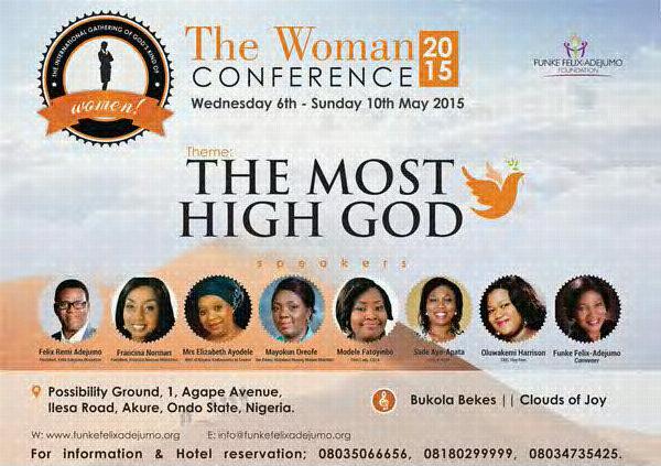ChurchEventsNG's tweet photo. #Thewomanconference2015 6th-10th May2015  @Amieluvey @Honnie_D @FestuzSheneni @adedapoadewuyi @labisi2 @sephialinsky http://t.co/SlEBX2GiMs