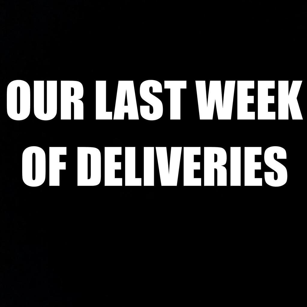 DeliDelivered_'s tweet photo. Our last week of deliveries... http://t.co/E4whaoZoEm