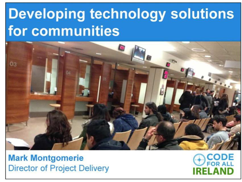 markmontgomerie's tweet photo. Just spoke at @dublinked #dataopendoors conference on what we've been doing @codeforall_ire @gnibq #nopendata http://t.co/6rlGq1PpFG