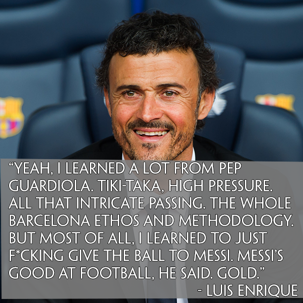 Luis Enrique makes today's Startling Quote of the Day over ...
