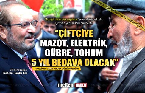 BTP_Parti's tweet photo. #14Mayıs #çiftçilergünü kutlu olsun | Prof. Dr. Haydar Baş
ÇİFTÇİNİN ÜRÜNÜNÜN PAZARLAMASI DEVLET GARANTİSİNDE OLACAK http://t.co/wrZzn93uln