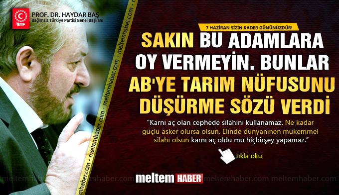 BTP_Parti's tweet photo. #14Mayıs #çiftçilergünü kutlu olsun | Prof. Dr. Haydar Baş
ÇİFTÇİNİN ÜRÜNÜNÜN PAZARLAMASI DEVLET GARANTİSİNDE OLACAK http://t.co/wrZzn93uln