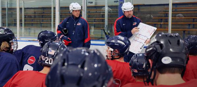 usahockey's tweet photo. Coaches at USA Hockey’s High Performance Symposium get an international view of development:
 http://t.co/QQwkONaSmA http://t.co/nOMVxuKeko