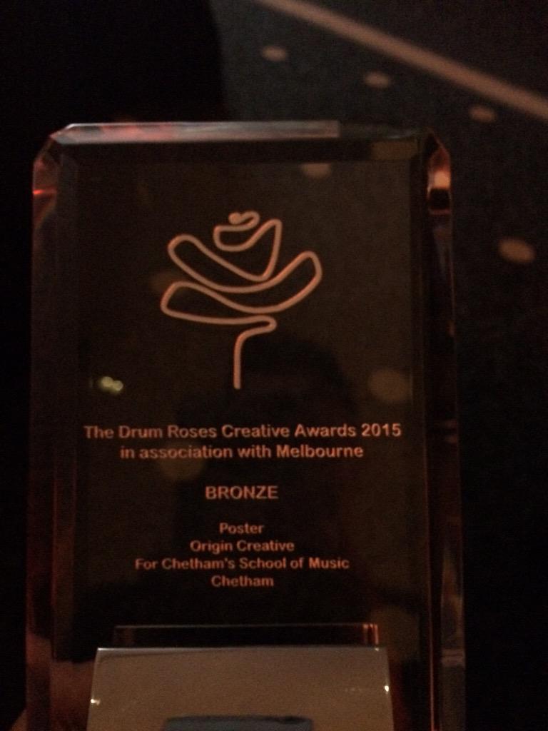 OriginCreative's tweet image. Boom! It's a bronze in the poster category for Origin at #rosesawards #RosesCreativeAwards