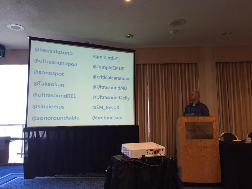 sonojillmd's tweet photo. Using social media for education in emergency ultrasound with @steveleechmd @SonoRoundtable #SAEM15 #FOAMed http://t.co/MjiHHnCBtZ