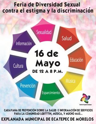 eventolgbti's tweet photo. FERIA CONTRA EL ESTIGMA Y LA DISCRIMINACION EN ECATEPEC 16 DE MAYO DE 2015.. EXPLANADA MUNICIPAL http://t.co/mmaMFtmeQQ