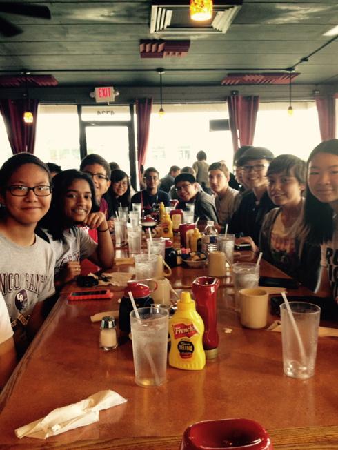 Enjoying the local cuisine at Penelope's Cafe. #crjh #katyisd