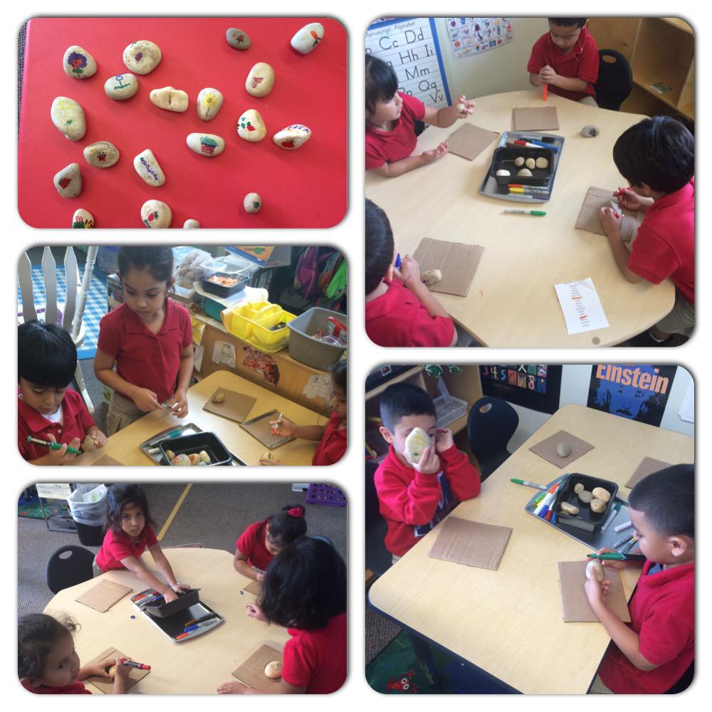 notinroom124's tweet photo. Group B is decorating stones for our garden! http://t.co/1uzhpe1rDx