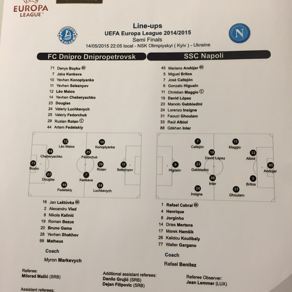 PIERPARDO's tweet image. Ci siamo. #DniproNapoli #Formazioni @PremiumCalcio #Canale5