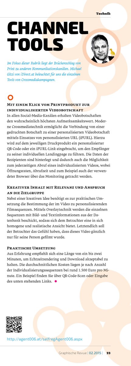 iDirect_at's tweet photo. #Channeltools: Von Print zur individualisierten Videobotschaft #Crossmedia #Multichannel #Dialogmarketing http://t.co/udvu1yTsV2
