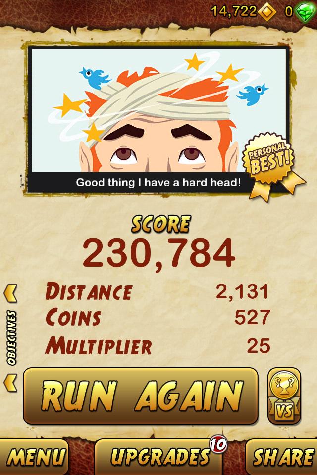 I got 230784 points while escaping from a Giant Demon Monkey. Beat that! bitly.com/TempleRun2iOS