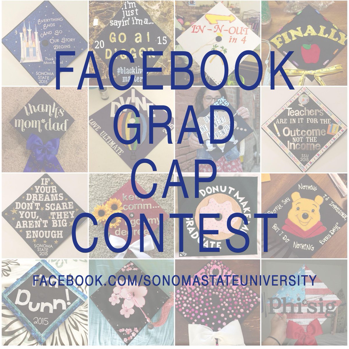 SSU_1961's tweet photo. Voting for our Facebook #gradcapcontest has begun! Visit http://t.co/IQ4MFCmQW9 to vote for your favorite grad cap(s) http://t.co/QV22iqmgYM