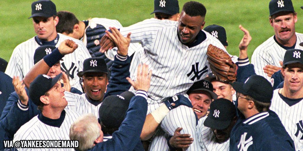 Yankees's tweet photo. #TBT to this day in ’96, when Dwight "Doc" Gooden hurled the 9th no-no in #Yankees history: http://t.co/xuMMUZzTa0 http://t.co/Vrt55yDVVo