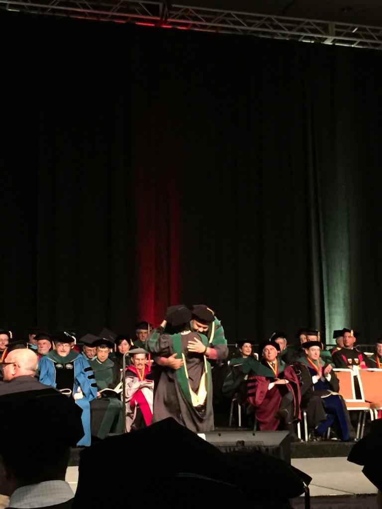 emisze's tweet image. Thank you @DocWillisMD at the graduation ceremony today!! Officially an M.D. :)
