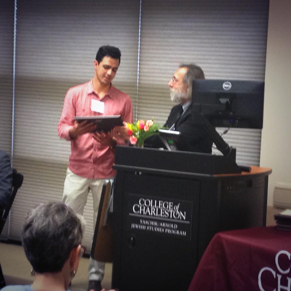 LCWA_CofC's tweet photo. International Studies Outstanding Student award recipient Andrew Augustine | @INTLStudiesCofC http://t.co/QPGlfZTuts