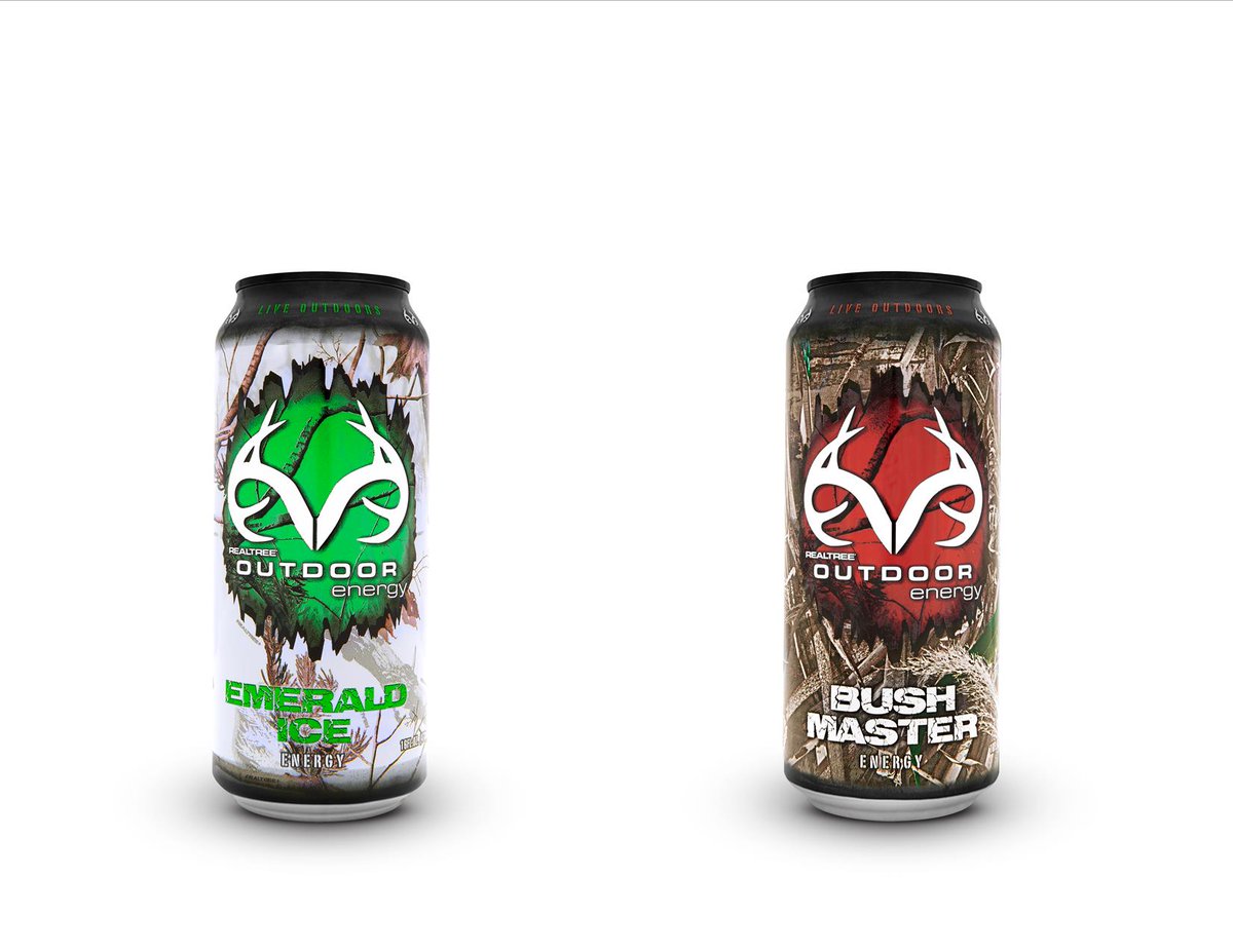 OutdoorEnergy's tweet image. INTRODUCING two new flavors - Emerald Ice and Bush Master. #ConquerTheOutdoors #Realtree #OutdoorEnergy #NEW
