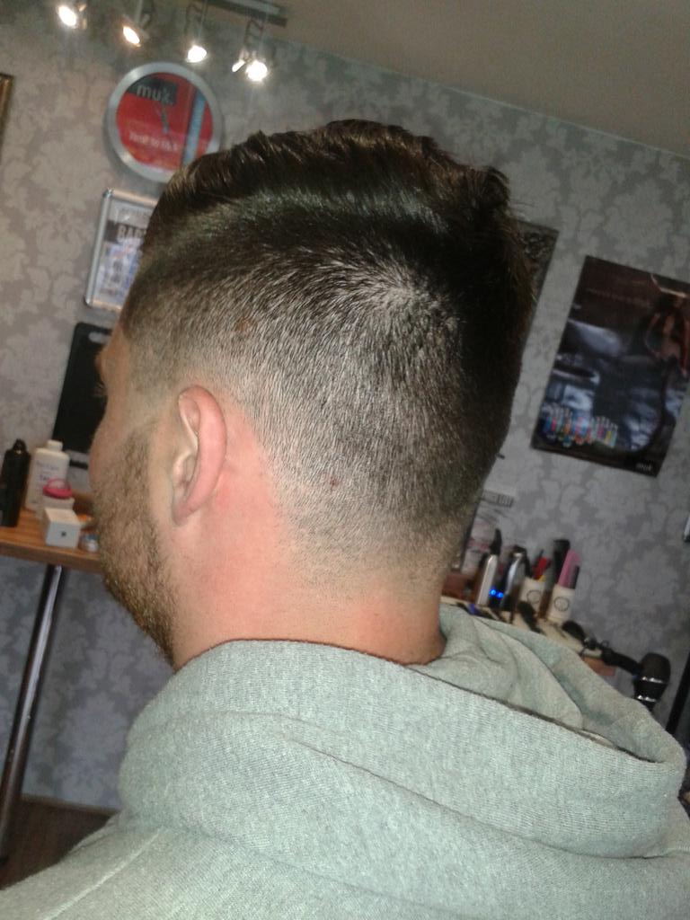 barbers_morgans's tweet photo. Straight off his ship to the barbers styled with slick muk @HairMuk @hji #slickmuk #royalnavy #fresh http://t.co/uFfclOSlDc