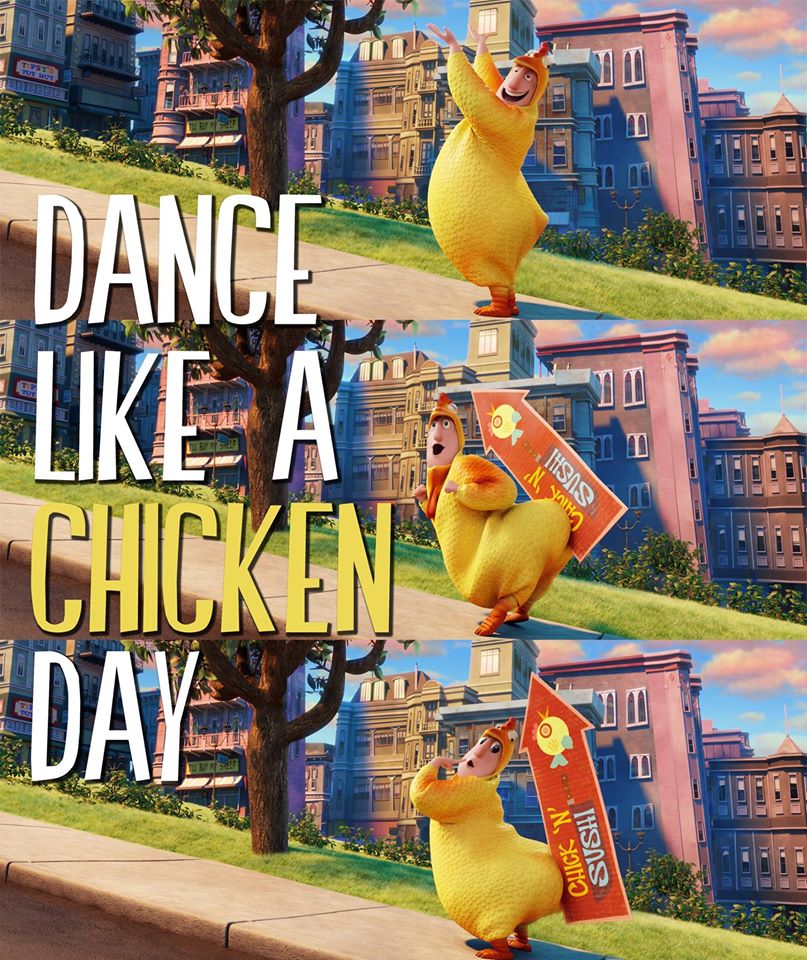 SonyAnimation's tweet image. Chicken Brent is clucking away! #DanceLikeAChickenDay #Cloudy2