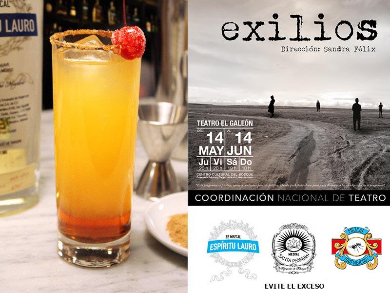 Exiliosobra's tweet photo. #Hoy 8pm estreno de EXILIOS en Teatro El Galeón. Y saliendo de función #ÉchateUnMezcal cortesía de @DiarioLauroMX http://t.co/434emuqLUr