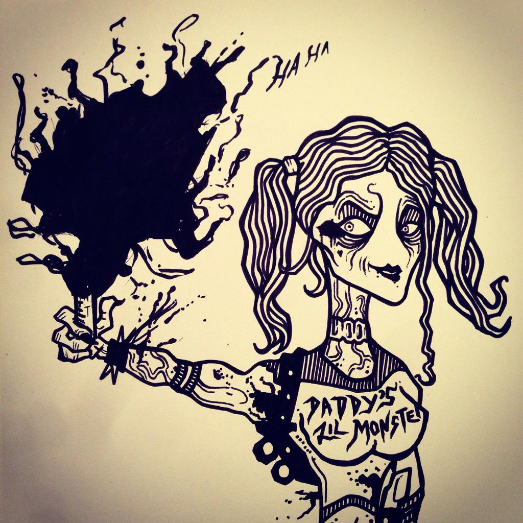 TheGimpGeneral's tweet photo. Yes! Love the new #HarleyQuinn look @MargotRobbie #SuicideSquad #boom 
#batman #thejoker #thegimps #MargotRobbie http://t.co/89Qh8ZyVgT
