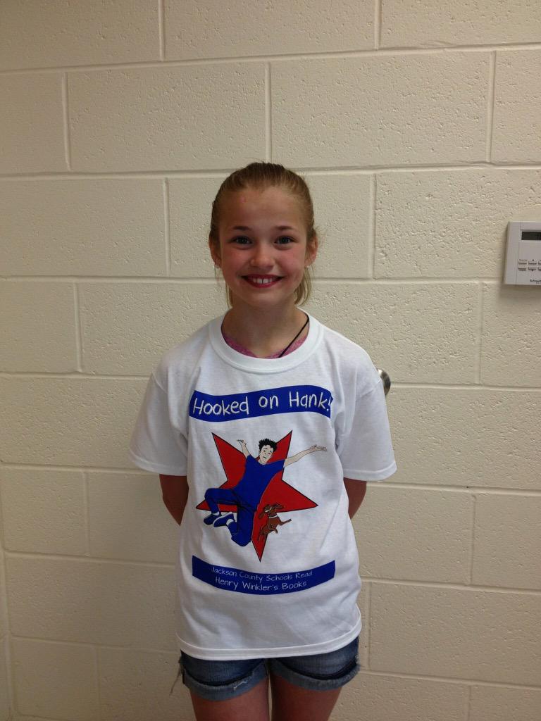 JCCFWV's tweet photo. Breanna Bostic is the first student at Kenna Elementary to read all 17 Hank Zipzer books by @hwinkler4real! http://t.co/vkhrFJHdXb