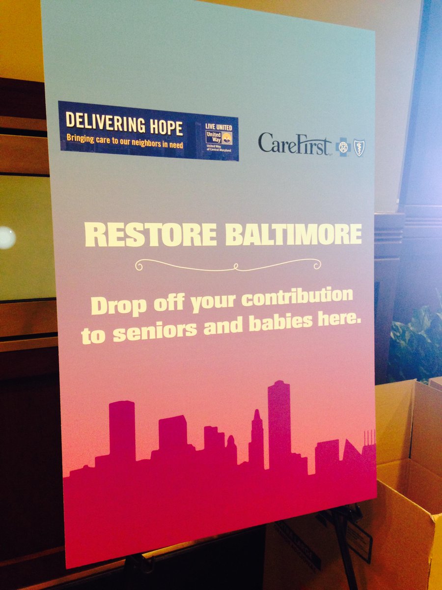 CareFirst_News's tweet photo. Continuing our work w/ @UnitedWayCM to support #Baltimore's babies & seniors in need. #RestoreBaltimore #OneBaltimore http://t.co/nIoxFpKS7z