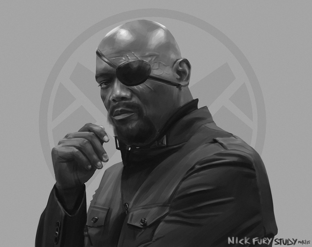 Isaac_B_ART's tweet photo. Nick fury study! #fanart #digitalpainting #nickfury #avengers #marvel #clothstudy http://t.co/zGRbRwLKgH