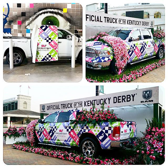 ADGraphics_NA's tweet photo. #TBT to last week! @USAimage wrapped this #RamTruck in #AveryDennison for @KentuckyDerby @VineyardVines #AVYCertified http://t.co/GBHHjJNIaO
