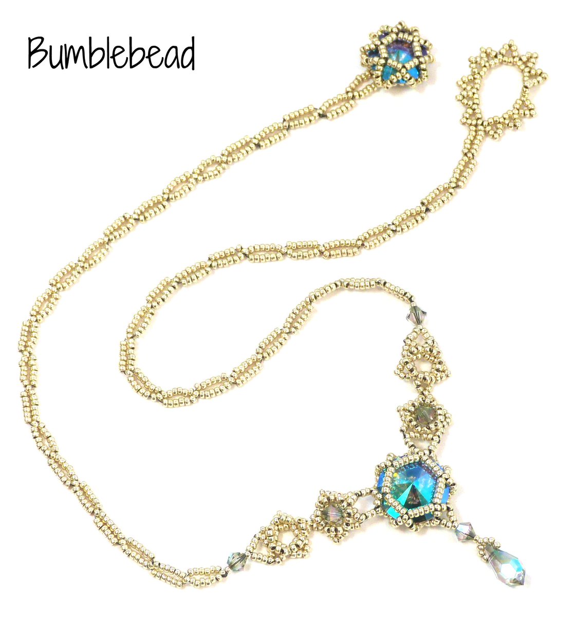 beebead's tweet image. Heavily based on Cosmic Crystals by Kelly Wiese. #eveningwear #sparkles #bling #craft #Scotland #prom #beadweaving