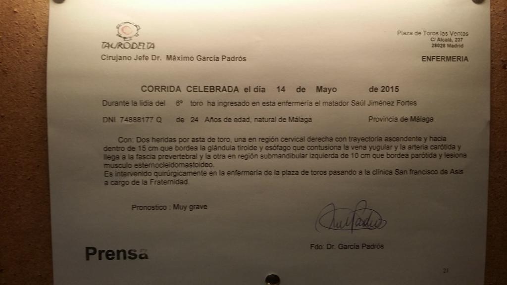 mmoncholi's tweet photo. Parte médico Es increíble la suerte q ha tenido dentro de lo terrible q ha sido http://t.co/16fGGkoZse