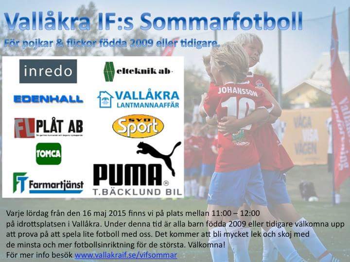 På lördag är det premiär för vår sommarfotboll. Alla barn från 5 år är välkomna.