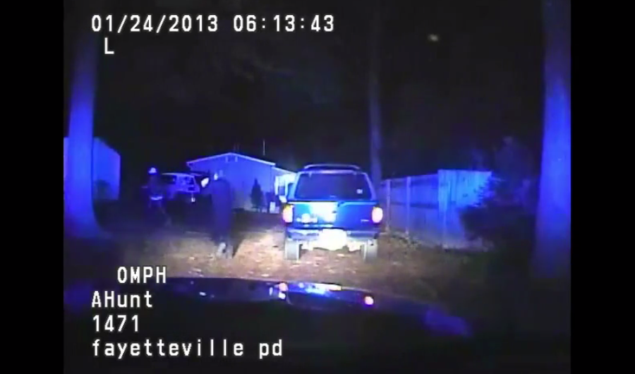 sparrowmedia's tweet image. Leaked video shows #fayettevillenc police shooting #NijzaHagans in back firstlook.org/theintercept/2… via @the_intercept