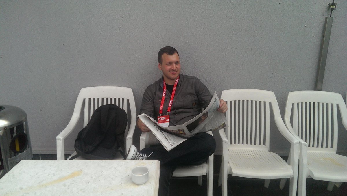 Matic_Uzmah's tweet photo. @viarbox founder @jernejmirt after winning #podimchallenge at @podimconference. #LikeABoss #PODIM2015 http://t.co/VM6MADxPEH