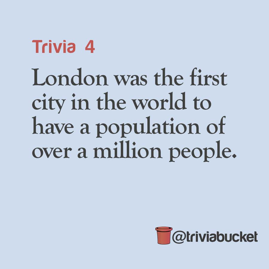 triviabucket's tweet photo. #London was first city in the world to have a #population of over 1 million @LDN @TfL @visitlondon @MayorofLondon http://t.co/PHCGqBiIqr