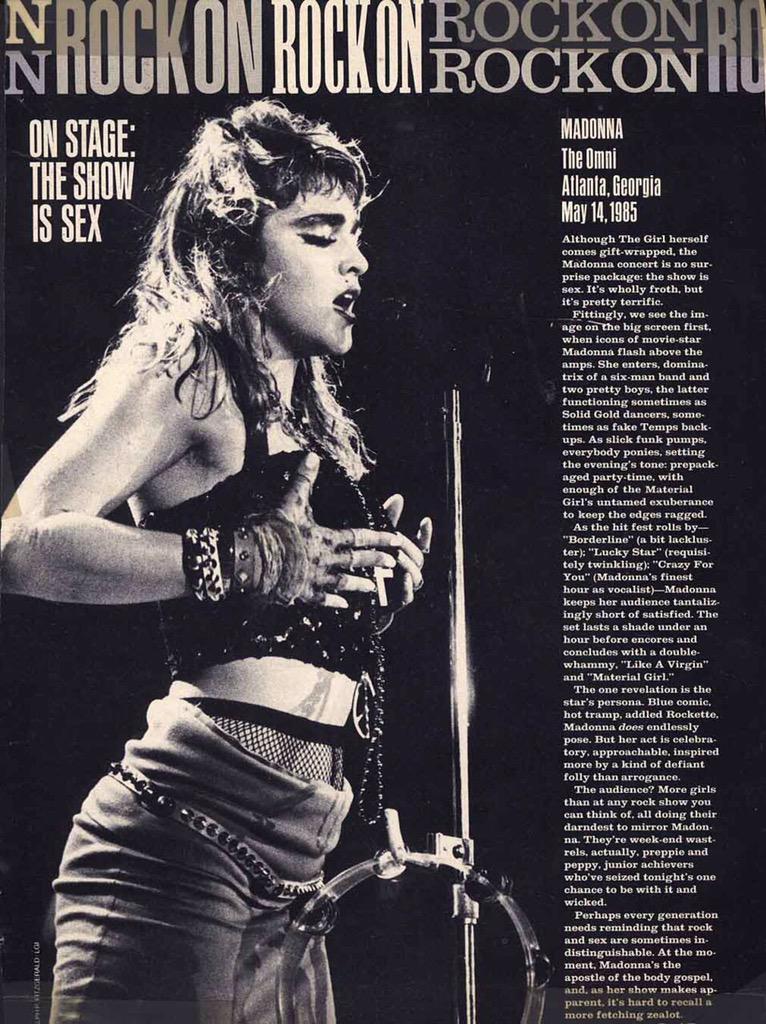 tbt 30 years ago today MADONNA On Stage THE SHOW IS SEX  