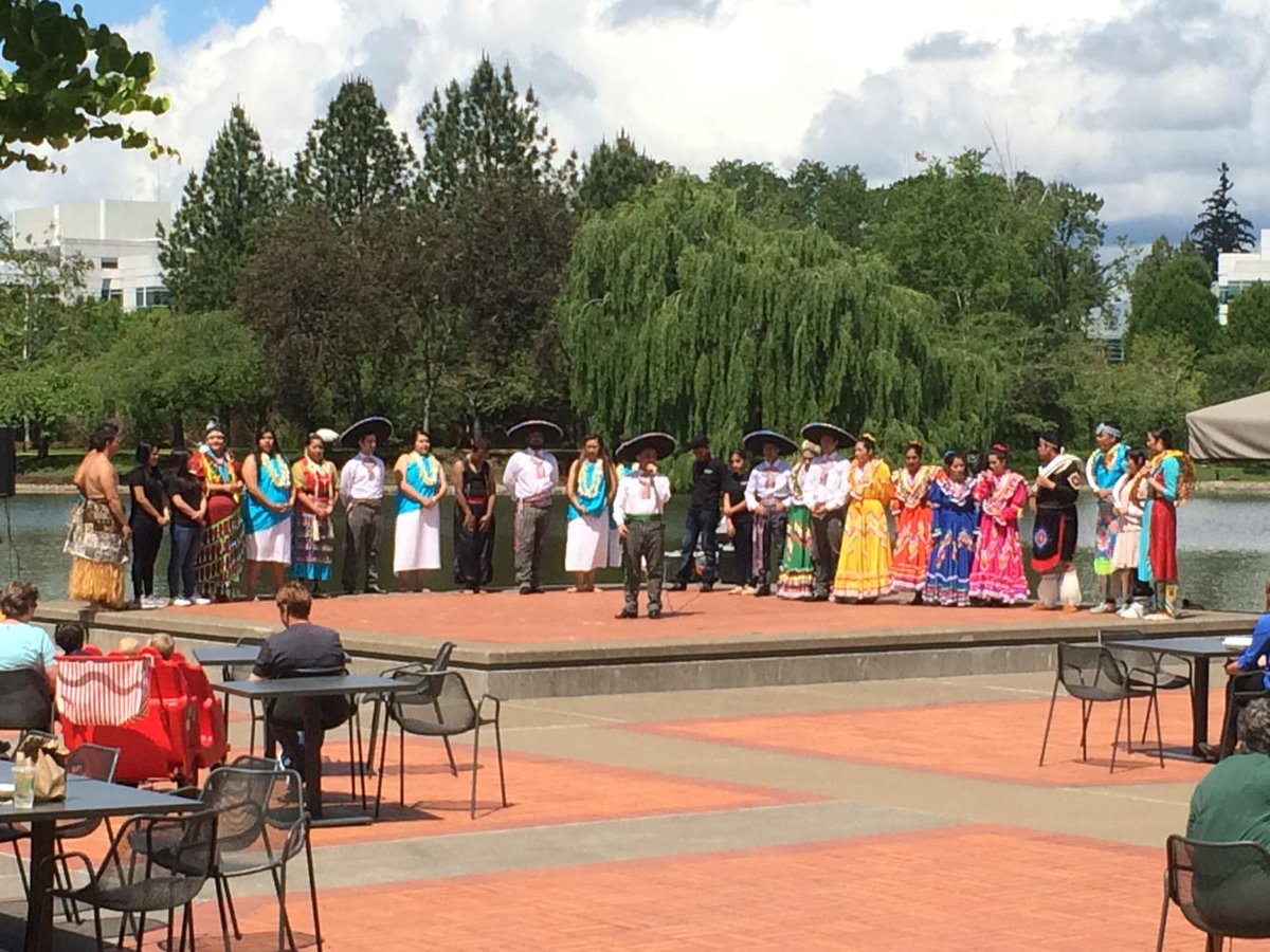 johnbouck's tweet image. Mexican and Native dancers at lunchtime. Just another workday @nike. #codeisking