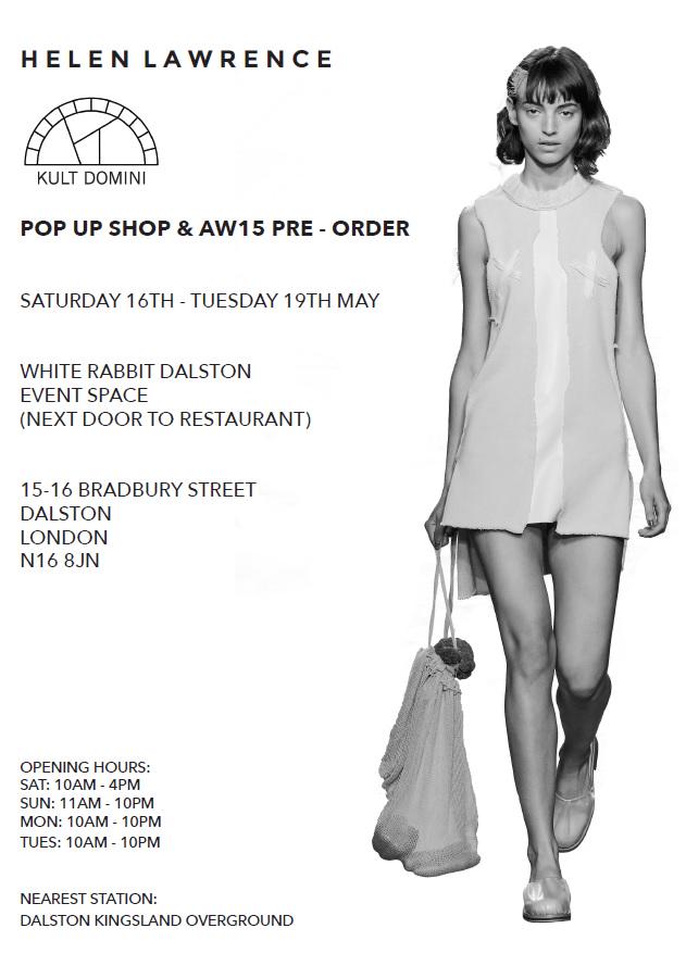 Knit alumna Helen Lawrence's Pop up shop Saturday 16th - Tuesday 19th May at White Rabbit Dalston.
